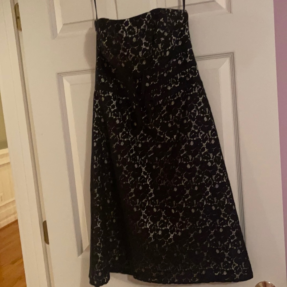 WHBM black lace sheath dress